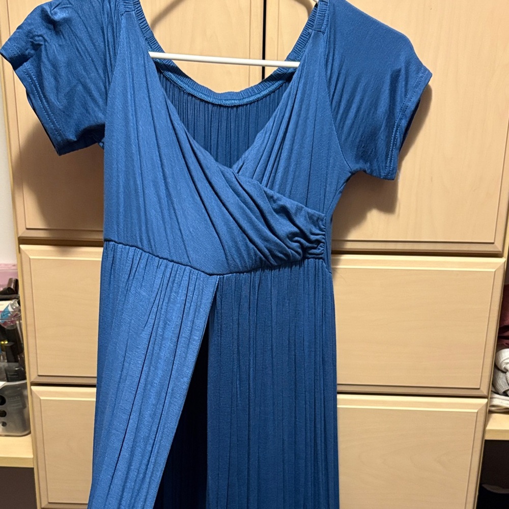 Elegant Blue Women's Dress